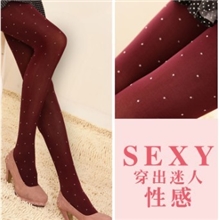2013复古小圆点点丝袜女天鹅绒小圆点显瘦提花连裤袜打底袜