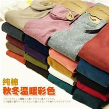 外贸原单柔软精梳棉秋冬加厚连裤袜打底裤20色