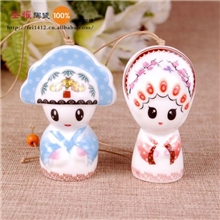 陶瓷风铃陶瓷挂件景德镇手工饰品晴天娃娃风铃百年好合