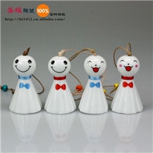 陶瓷风铃陶瓷挂件晴天娃娃风铃领结小晴天