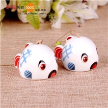 陶瓷风铃陶瓷挂件景德镇手工饰品晴天娃娃风铃小飞鱼