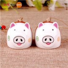 陶瓷风铃陶瓷挂件景德镇手工饰品晴天娃娃风铃小猪