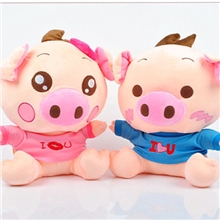 调皮猪公仔麦兜猪正版悠嘻猪系列情侣猪毛绒玩具生日礼物