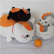 厂价批发夏目友人账猫咪老师公仔招财猫黑猫白猫先生