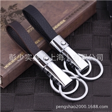 情侣真皮钥匙扣万宝龙牛皮钥匙扣皮质多功能按钮拆装钥匙圈批发