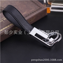 高档真皮车线钥匙链弹簧搭扣开关头层牛皮钥匙扣品牌现货保证