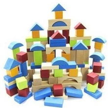 外贸英国原单ELC积木玩具100粒实木积木批发儿童玩具木制积木