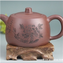 厂家批发宜兴紫砂壶名家紫砂茶壶产品多质量好井兰花开富贵壶