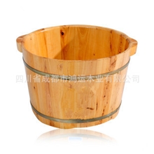 直销26单边双耳足浴盆香柏木足浴桶泡脚桶泡脚盆洗脚桶盆现货