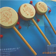 木制玩具批发,拨浪鼓波浪鼓中号