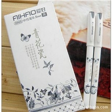 韩国款创意文具爱好兰花瓷古风系列中性笔水笔纯古风8665
