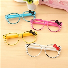 韩国文具韩版可爱清新Hellokitty创意卡通眼镜笔学生文具批发