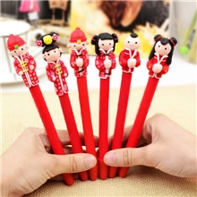 B5【泽邦】创意礼品fromus文具卡通软陶笔圆珠笔批发北京人系列