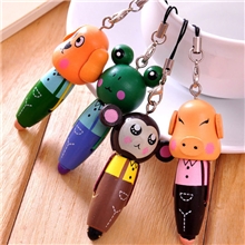 韩国文具和风木制卡通动物随身笔|创意文具|特色韓國文具批发