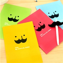 韩国文具可爱创意胡子装订本软面抄记事本子