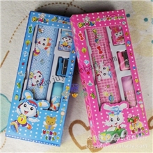 卡通文具套装礼盒厂家小号学生生日礼物卡通学习用品批发65g