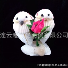 批发贝壳海洋贝壳贝壳工艺品《贝壳双鸟》礼品BK-GY-049
