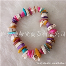 批发贝壳手链贝壳工艺品红口螺螺心加片手链热卖产品BK-SL-015