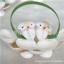 批发贝壳船贝壳船篮双鸟全家福贝壳小筐超低BK-GY-089