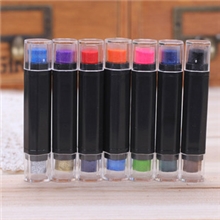 韩国2合1双色印泥印台可爱双色双头印泥笔5款