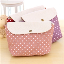 韩国可爱ZAKKA化妆包多功能波点手拿收纳化妆包义乌zakka批发