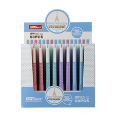 天丰最新款全网独家7502点点圆珠笔时尚学生圆珠笔好写