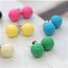 韩版小饰品时尚气质小巧精致可爱糖果球球耳钉耳环耳饰女批发