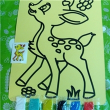 供应大号黄底沙画儿童手工沙画批发100元混批