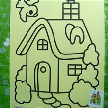 供应儿童特大号黄底沙画儿童手工沙画批发100元混批