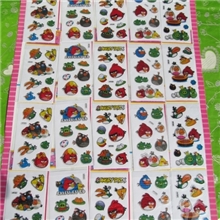 厂家直销爆款愤怒的小鸟贴纸泡泡贴儿童奖励贴卡通贴纸