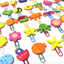 韩国文具/可爱个性回形针/木制卡通书签可爱书签创意0.11g