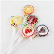 若含百货长杆水果切片棒棒糖10g切花棒棒糖超大棒棒糖波板糖