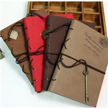 创意皮革小号复古挂件笔记本子白纸本金粉边厚款学生奖品