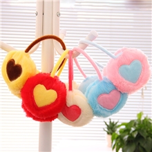 韩国爱心毛绒保暖护耳套耳捂新款冬季耳包大耳罩耳暖后戴式批发