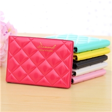 韩版方格钻石漆面驾驶证套pvc机动车证件套女士pu卡套卡包批发