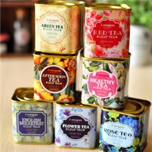 马口铁盒花园系小方形茶叶罐|收纳盒7款选