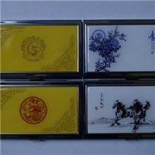 青花韵名片盒,青花瓷名片盒,中国红名片盒