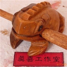 5号原木色招财蛙低价批发木雕泰国工艺品发货实木制品家居摆设