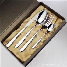淘宝代销平台不锈钢刀叉勺四件套工艺盒高档布伦光有现货C11