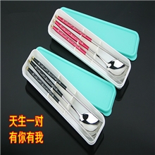 便携餐具18/10餐具韩国便携餐具出口不锈钢勺子学生白领旅游