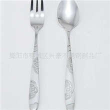 供应不锈钢餐具勺子、叉子-可装进铝盒环保餐具套装