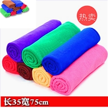 厂家批发超细纤维毛巾35*75干发巾擦车巾不掉毛不掉色吸水毛巾