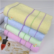 素色条纹全棉毛巾缎档时尚手巾洗脸巾单位福利奖品促销厂家批发