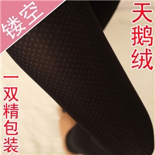 韩国雪花暗纹镂空女连裤袜子天鹅绒薄复古显瘦网眼打底一体袜