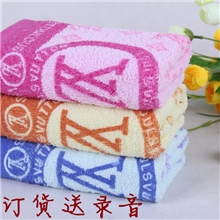巾美佳毛巾纯棉80克印LV毛巾/面巾高阳毛巾厂家直销毛巾批发