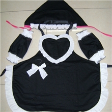 厂家供应超可爱四件套全棉围裙促销围裙礼品围裙女仆围裙