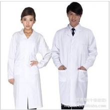 厂家现货供应涤棉纱卡白大褂医护人员服装实验服厂服