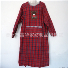 加肥加大纯棉格格罩衣反穿衣成人带长袖围裙120cm*110cm