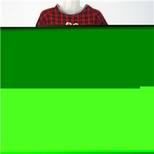 棉格反穿衣带绣花罩衣小兔罩衣长袖围裙