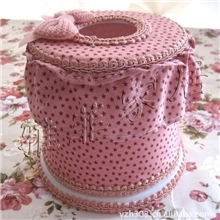 长期小额批发新款圆筒纸巾盒纸巾抽/塑料包布圆筒纸巾盒